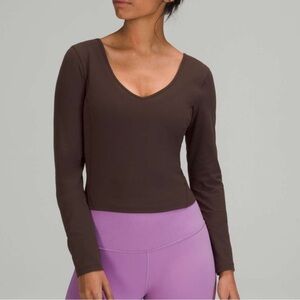 LULULEMON ALIGN LONG SLEEVE IN FRENCH PRESS (FRPR) SZ 8 NWT